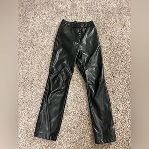 black leather pants